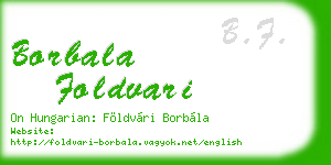 borbala foldvari business card